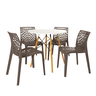 mesa de jantar redonda eiffel 90cm com 4 cadeiras gruvyer magazine decor 4