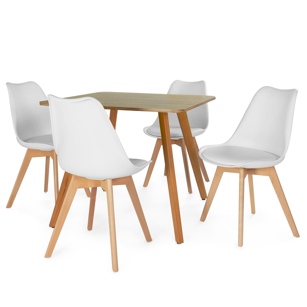 mesa agata natural com cadeiras leda 2