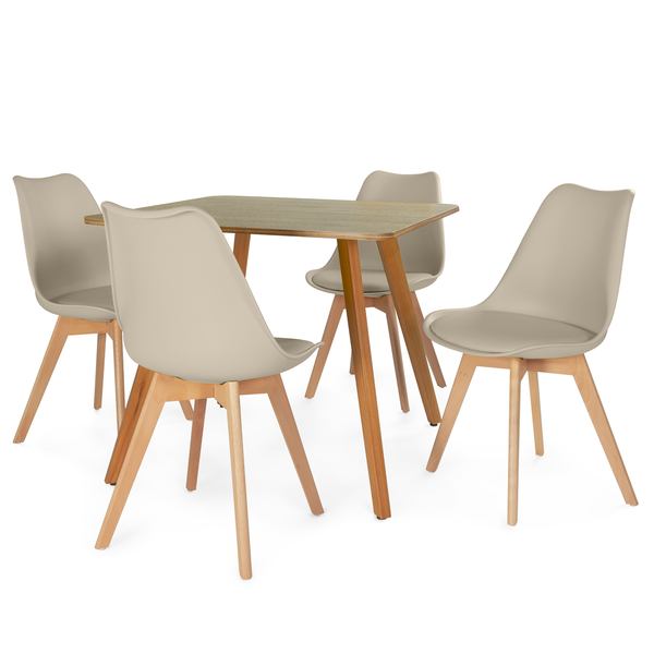 mesa agata natural com cadeiras leda 4