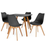 mesa agata preta com cadeiras leda 5