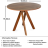 mesa de jantar redonda 90cm lisa magazine decor 1