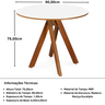 mesa de jantar redonda 90cm lisa magazine decor 4