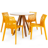mesa tai branca 90cm com 4 cadeiras gruvyer 2