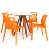 mesa tai branca 90cm com 4 cadeiras gruvyer 4