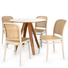 mesa tai 90cm branca com 4 cadeiras roma 2