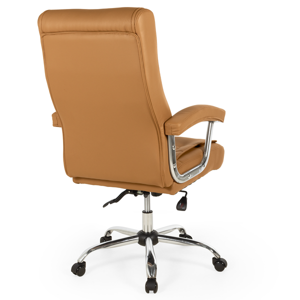 cadeira de escritorio giratoria presidente premium com mola ensacada caramelo magazine decor 5