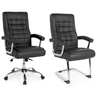 kit cadeira de escritorio presidente molas ensacadas cadeira base fixa presidente premium preta magazine decor