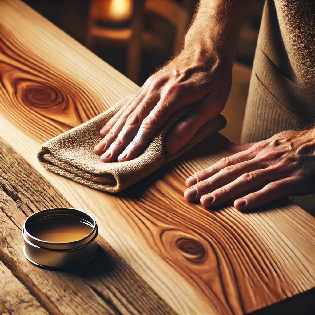 passando cera em uma mesa de madeira macica para ficar mais bonita magazine decor
