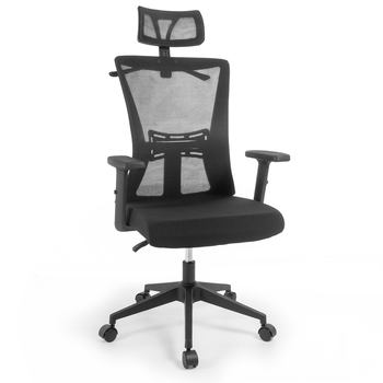 cadeira de escritorio ergonimica nr17 imperial preta tela mesh com funcao relax e apoio de cabeca 2