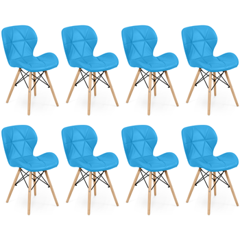 kit cadeira design slim wood estofada azul magazine decor 1