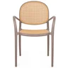 cadeira de jantar roma com bracos em polipropileno estilo rattan magazine decor 4