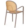 cadeira de jantar roma com bracos em polipropileno estilo rattan magazine decor 6