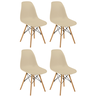 kit cadeira de jantar charles eames eiffel wood cor nude magazine decor 2