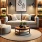 sala pequena com um sofa cinza pequeno 2 lugares magazine decor