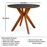 mesa de jantar redonda 100cm preta marci premium magazine decor 2