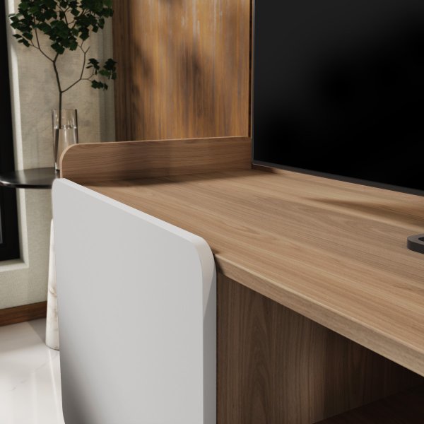 rack para tv ate 65 com 2 portas 150cm john naturalbranco magazine decor 1