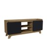 rack para tv ate 65 com 2 portas 150cm john preto magazine decor 2