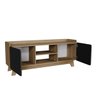 rack para tv ate 65 com 2 portas 150cm john preto magazine decor 5