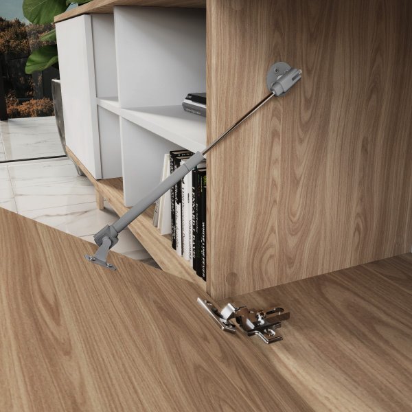 rack para tv ate 65 com 2 portas e nichos 160cm lars branco magazine decor 1