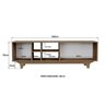 rack para tv ate 65 com 2 portas e nichos 160cm lars natural magazine decor 4
