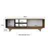 rack para tv ate 65 com 2 portas e nichos 160cm lars preto magazine decor 4
