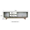 rack para tv ate 65 com 2 portas e nichos 160cm lars verde magazine decor 4