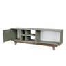 rack para tv ate 65 com 2 portas e nichos 160cm lars verde magazine decor 5