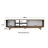 rack para tv ate 75 com 2 portas e nichos 200cm lars preto magazine decor 4