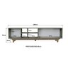 rack para tv ate 75 com 2 portas e nichos 200cm lars verde magazine decor 4