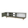 rack para tv ate 75 com 2 portas e nichos 200cm lars verde magazine decor 5