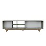 rack para tv ate 75 com 2 portas e nichos 200cm lars verde magazine decor 6
