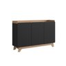 balcao buffet 3 portas 150cm john preto magazine decor 2