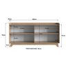 balcao buffet 4 portas 200cm john natural magazine decor 4