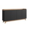 balcao buffet 4 portas 200cm john preto magazine decor 2
