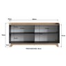 balcao buffet 4 portas 200cm john preto magazine decor 4