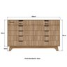 comoda 10 gavetas 160cm alice natural magazine decor 4