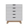 comoda 5 gavetas 80cm alice branco magazine decor 5