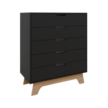 comoda 5 gavetas 80cm alice preto magazine decor 2