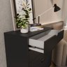 comoda 5 gavetas 80cm alice preto magazine decor 6
