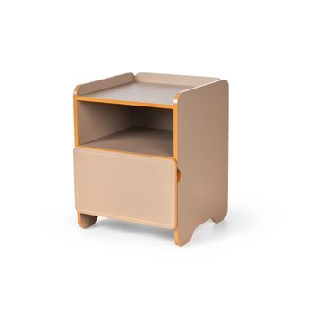 mesa de cabeceira 1 gaveta com nicho cindy marrom magazine decor 2