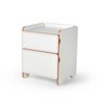 mesa de cabeceira 2 gavetas 45cm cindy branco magazine decor 2