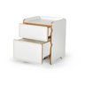 mesa de cabeceira 2 gavetas 45cm cindy branco magazine decor 6