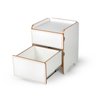 mesa de cabeceira 2 gavetas 45cm cindy branco magazine decor 7