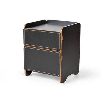 mesa de cabeceira 2 gavetas 45cm cindy preto magazine decor 2