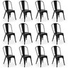 kit 12 cadeiras iron tolix design industrial preto