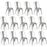 kit 14 cadeiras iron tolix design industrial cinza