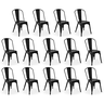 kit 14 cadeiras iron tolix design industrial preto