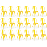 kit 18 cadeiras iron tolix design industrial amarelo
