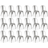 kit 18 cadeiras iron tolix design industrial cinza