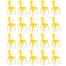 kit 20 cadeiras iron tolix design industrial amarelo